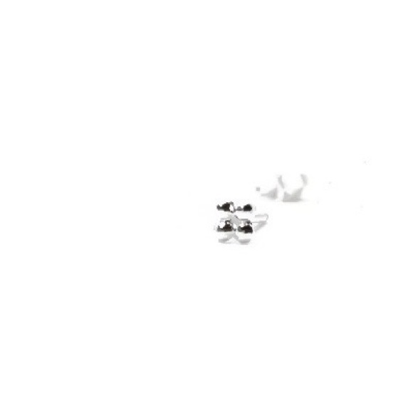 1PC 925 Sterling Silver Quad Bead Stud Earring Cartilage Upper Ear Hex Piercing - Picture 2 of 6